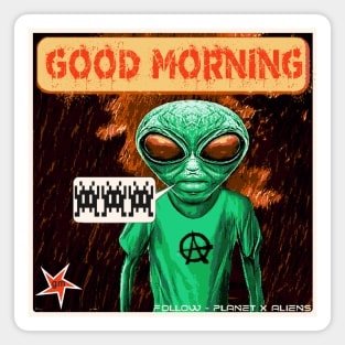 Funny Alien Sci Fi Magnet